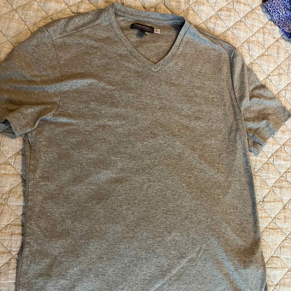 Banana Republic - Luxury Touch V-Neck T-Shirt (Heather Grey)